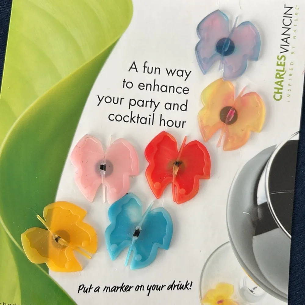Wine stopper, wine glass markers and more